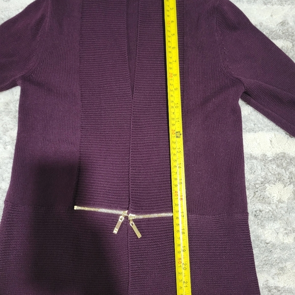 Purple Cardigan with Gold Zippers - Picture 6 of 8